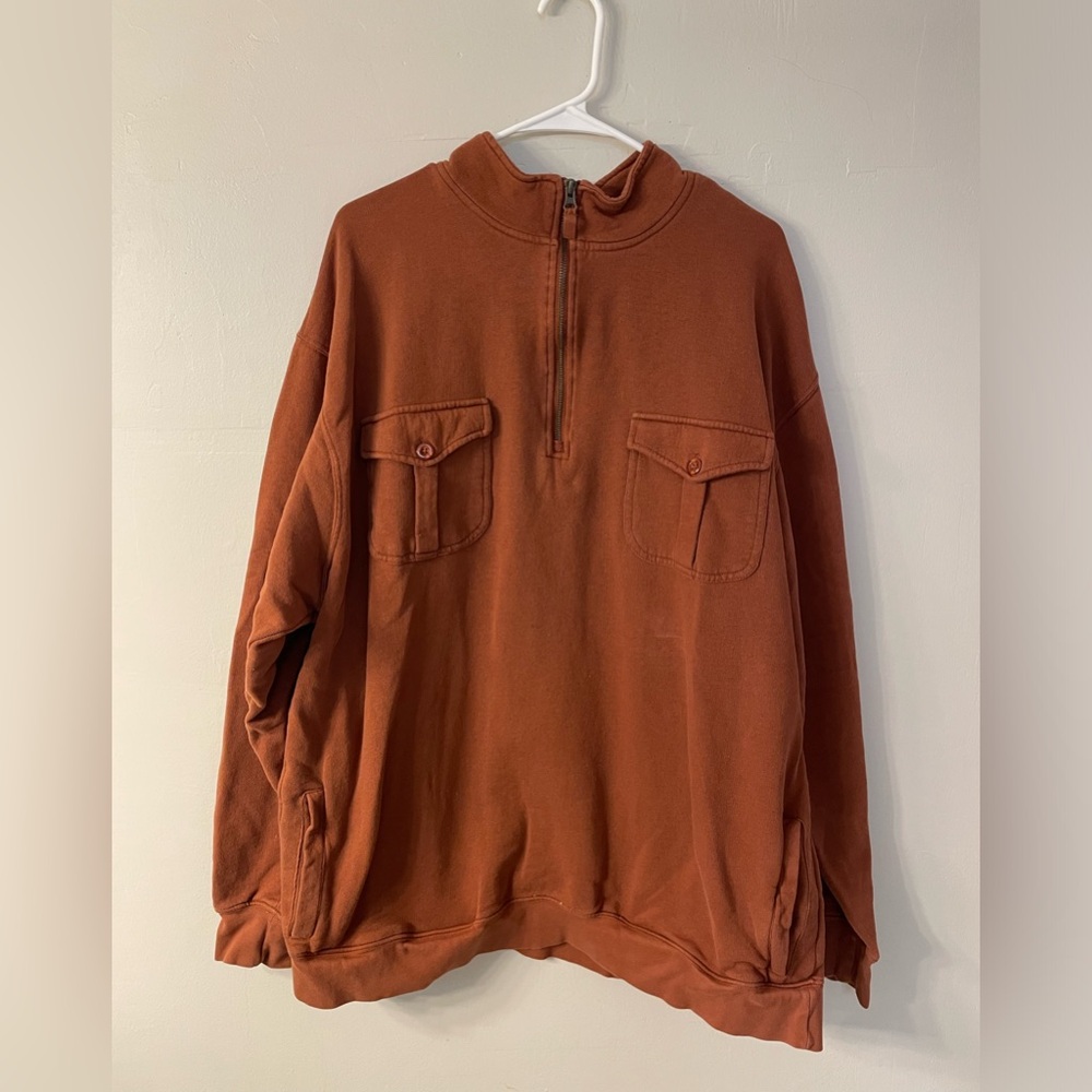 Magellan Mens Sportswear XXL 1/4 Zip Pullover Sweater With Button Front Pockets